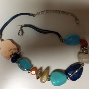 Chico’s Silver Tone Statement Chunk necklace